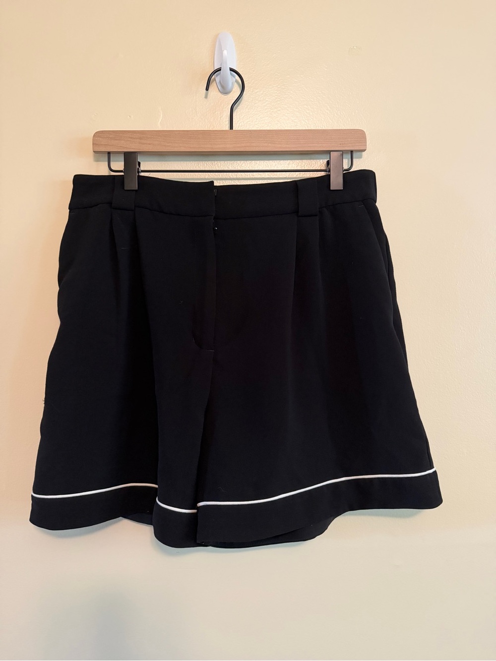 Express Black Shorts with White Hem Trim